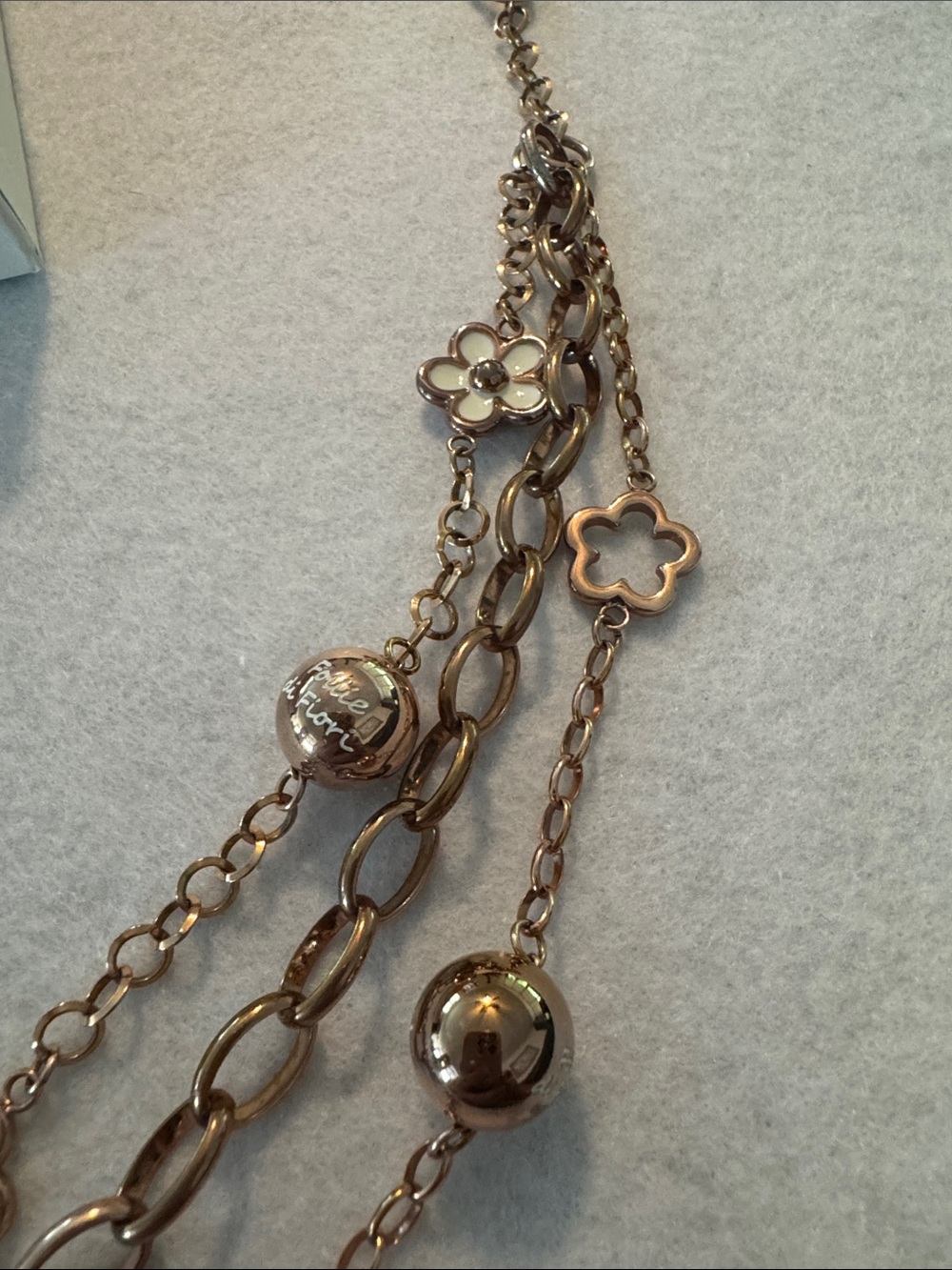 Folli Follie Rose Gold Multi-Strand Floral Necklace - Picture 5 of 10